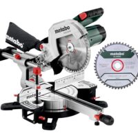 Metabo Kapp- und Gehrungssäge Set KGS 254 M mit Precision Cut Line, Hartmetall-Sägeblatt und Zugfunktion