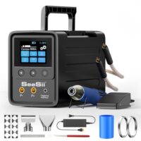 SEESII Punktschweißgerät für Akkus mit Kondensatoren: 10080 W akku Schweißen Spot Welder Kit, Heißluft-Pistole für präzise Ergebnisse bei Akkupack-Reparatur und -Herstellung
