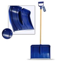 Robuste Schneeschufel für Winterdienst, 49 cm breit, aluminiumner Blatt, ergonomischer Griff