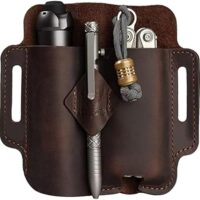 VIPERADE PJ19 Leder EDC lederne Scheide Taschen Organizer für Taktische Multitools und Werkzeuge, braun