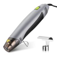 Mini Heißluftpistole mit Reflektordüse und klappbarem Ständer für Handwerk und Schrumpffolie, 2 Temperatureinstellungen