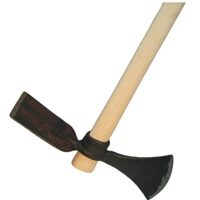 Wiedehopfhaue KANTIG aus einem Stück geschmiedet, mit 110 cm Eschenstiel für Baumsetzungen und Präzisionsarbeit