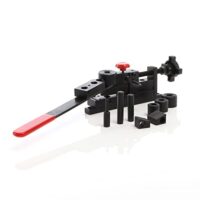 Biegemaschine für runde und flache Materialien, Formenbieger mit 4 Walzen und 2 Winkelstücken, XPOtool Biegegerät universal 225 x 90 x 64 mm, max. 2 x 30 mm