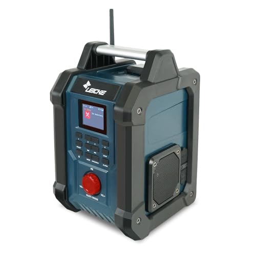 Baustellenradio mit DAB+, FM, Bluetooth und 4000mAh Akku für eine leistungsstarke und zuverlässige Verbindung auf Baustellen