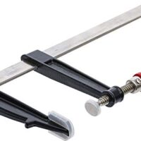 BGS Diy 1841, Schraubzwinge mit geriffelter Hohlprofilschiene und beweglicher Druckplatte, ideal für Heimwerker, Schreiner und Tischlerbereich