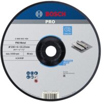 Bosch PRO Metal Longlife Schleifscheibe für große Winkelschleifer und 22,23 mm Bohrung für Stahl, Ø 230 mm, Professional Zubehör großer Winkelschleifer