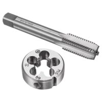 Gewindebohrer und Schneideisensatz für M16 x 2 Metrische Linksgewinde mit Gerade Nut und Runde Schneideisen