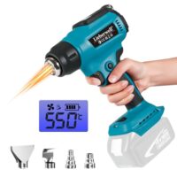 Tragbarer Heißluftpistole mit Digitalem Display, 2 Temperatur & Luftmenge Einstellbar für DIY, Abziehen, Elektronische Reparaturen