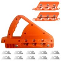 Kantenhobel für Gipskartonplatten, Robuster Hobel mit 10 hochwertigen Klingen und ergonomischem Griff, ideal für schnelle und saubere Schnitte in Trockenbau, Gipskarton, Korkplatten und Kunststoffe.