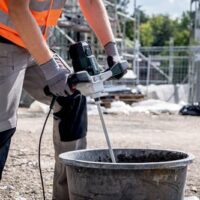 Metabo Rührwerk RWE 1200, 1200 Watt, 30 Liter, variable Geschwindigkeit, ideal für Baustellen und Heimwerker