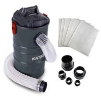 Practixx Absauganlage PX-AS-100 Werkstattsauger mit hoher Leistung und Luftreinigungsfähigkeit. Metallbehälter, Schlauch, Filterpatrone und AdapterSet inklusive.