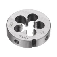 Rundes Schneideisen mit Metrischem M12 x 1 Gewinde (Rechtsgewinde) aus Hochgeschwindigkeitsstahl (HSS) für Wartungs- und Reparaturarbeiten