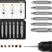 Schraubenausdreher Set 6 Stück, Hergestellt aus HSS 4341, Beschädigte Schraube Entferner Extraktor Set, Schrauben Ausdrehwerkzeug für die Entfernung beschädigter Schrauben
