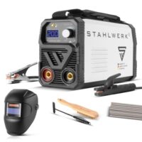 STAHLWERK Elektroden-Schweißgerät ARC 200 MD - Vollausstattung - flexibel einsetzbar ohne Gas, kompakt, leicht, MMA, E-Hand, 200 A, Smartkühlung, Überhitzungsschutz, Hotstart, Anti-Stick-Funktion