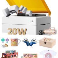 Laser graviermaschine, 4-in-1 Funktionen, Tintenstrahldruck, Vinylschneiden, perfekt für DIY und Holzhandwerk