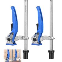 ZHEHNSA 2 Stück Niederhalter Hebelzwinge, spannelement 20mm für multifunktionstischen Bankhaken 20mm, Verstellbare Schnellspannpresse, Aluminiumlegierung Tischklemmen, Spannbereich 160mm