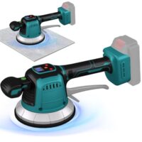 Ergänzungsset für Makita 18V Batterien, 2 in 1 Akku Fliesenrüttler & Saugnäpfen mit 10 Einstellungen und 200kg Adsorption, ideal für die Verlegung von Fliesen bis 210 cm Breite