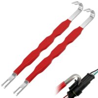 Zwei elektrische Steckverbinder-Trennwerkzeuge für die sichere und effiziente Trennung von elektrischen Steckverbindungen im Fahrzeug ohne Beschädigung der empfindlichen Bauteile