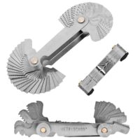 52 Blätter Edelstahl Gewindelehre Metrisch 60Grad 0,25-6,0 mm und Zoll55Grad 4G - 62G Gewindeschablone Feingewinde Messwerkzeug