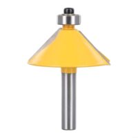 Hartmetallbestückter Fräser mit 8 mm Schaftgröße für präzise Fasen- und Schrägschnitte, ideal für Fräs- und Tischleranwendungen.