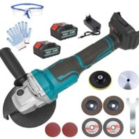 Leistungsstarker Akku-Winkelschleifer mit 900W Leistung und bis zu 10.000 U/min Geschwindigkeit für Schneiden, Schleifen und Polieren