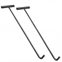 Kanaldeckelheber, Schachtdeckelhaken mit Gewinde, 63cm lang, für Kanaldeckel und Feuerwehrschachtdeckel geeignet