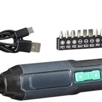 Wiederaufladbarer Akku-Schraubendreher mit 10-teiligem Bit-Set und USB-Kabel - Amazon Basics Produkt