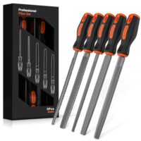Hochwertiges Feilen Set für Metall und Holz, Profi Feilenset mit Flachstumpfeile, Halbrundfeile, Rundfeile und Dreikantfeile
