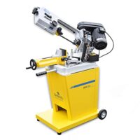 BAMATO Metallbandsäge BMS-150 (400V) inkl. Untergestell, 3 Sägebandgeschwindigkeiten und stufenlose Absenkung für professionellen Einsatz in der Heimwerkerwerkstatt oder im Umfeld