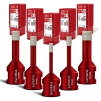 BAYERTAL Fliesenbohrer Set 5-teilig mit Durchmessern 5, 6, 8, 10 und 12 mm, M14 Premium Qualität für professionelle Ergebnisse in harten Fliesen, Feinsteinzeug u.v.m.