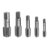 Bild eines Sets von 5 BSP-Rohrgewindebootern mit unterschiedlichen Größen und Winkeln, geeignet für verschiedene Arten von Bohrungen in Guss-, Legierungs-, Stahl- und anderen Materialien