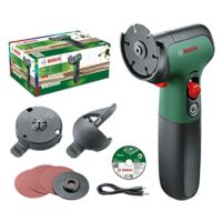 Bosch Mini-Winkelschleifer EasyCut&Grind - Multifunktionsschneider für Holz, Kunststoff und Metall mit 2,0 Ah Akku