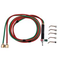 Schweißbrenner Werkzeug Flammenpistole mit 5 Spitzen, Mini-Gas-Brennerschweißen, Schmuck-Sauerstoffbrenner und Metallpulver-Sprühschweißbrenner