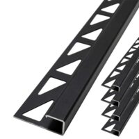 Dalsys 5-fache Fliesenschiene mit Eckprofil aus eloxiertem Aluminium, schwarz, für Flieseninstallation