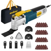 ENVENTOR Oszillationswerkzeug, 300W Multifunktionswerkzeug mit 28 Zubehör, 6 Variable Geschwindigkeit 15000-22000RPM, 3° Oszillationswinkel, zum Schneiden, Schnitzen, Bohren, Schleifen, Polieren
