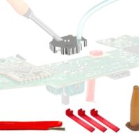 Entlöten des Steuersticks von der Controller-Platine mit Lötkolben, Reparaturwerkzeug für Analoge und Hall Thumbstick