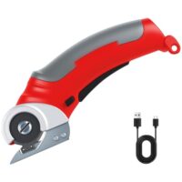 Elektrische Schere, Elektrischer Kartonschneider für Papier, Pappe, Teppich, Leder und Kunststoff