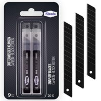 Ersatzklingen für Cuttermesser 9mm, ultra scharfe Teppichmesser Klingen, Abbrechklingen für 9mm Kattermesser, Filzada Ersatzklingen Set