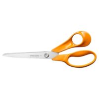 Fiskars Universal-Heimwerkerschere, orange, mit ergonomischem Griff und Qualitätsstahl/Kunststoff