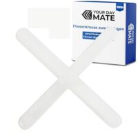 Fliesenkreuze zum Verfugen, 1000 Stück, 2 mm Stärke, in Weiß, aus Kunststoff, Fugen Kreuz für gleichmäßigen Abstand, Fliesenabstandshalter, Fliese Abstandshalter, Bodenfliese Kreuz, Kunststoffkreuze