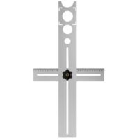 Fliesen Winkel Messlineal Edelstahl, Fliesen Lochsucher für 25-60 mm Fliesen, Keramikfliesen Locher für Steckdosen Armaturen Wasserrohre