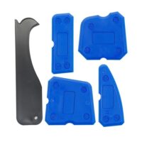 Fugenabzieher-Set, 5-teilig, zur Entfernung und Erneuerung von Silikonfugen, Silikon Abzieher für 90°, 45°, konvex, konkav und gerade Fugen, mit Anleitung, Silikonentferner Werkzeug, Fugen Reparatur