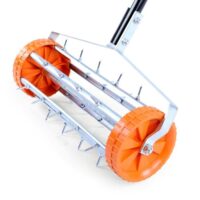 Hochwertiger Vertikutierer mit 43 cm Breite und Durchmesser von 150 mm, ideal für kleinen Garten oder Terrasse, Wasserzufuhr erhöht Graswuchs und Sauerstoffversorgung der Rasenwurzeln