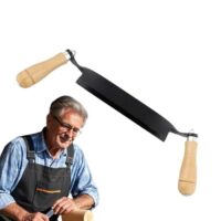 Gerade Zeichnen Rasierwerkzeug, gerade Zeichnen Rasier Debarbierung Tool 8 Zoll Holzbearbeitungswerkzeug mit Holzgriff, Handbuch Schäler Rindenschneider für Möbelherstellung Schnitze