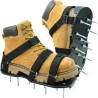 HSLighting Rasenlüfter Schuhe, Vertikutierer Ausgleichsmasse mit Doppelter Strap-On-RIST für Rasen