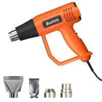 Komfortable und effektive Heißluftgebläse mit 2000W Leistung, zwei Temperaturmodi (Hoch- und Niedrigtemperatur) und vier verschiedene Düsentypen.