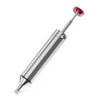 Hohe Saugleistung und Temperaturbeständigkeit: Ganzmetall-Vakuum-Lötabsaug-Entlöt-Pumpe für Lötentfernung