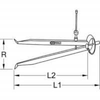 Präzisions-Feder-Lochzirkel mit 144mm Innendurchmesser von KS Tools für präzise Arbeiten bei Heimwerken und Handwerksgeschäften