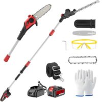 Keenstone 2 in 1 Akku-Hochentaster und Heckenschere, Verlängerungsstange, Reichweite bis 4m, Inklusive Akku & Ladegerät, 18V 4.0Ah