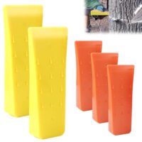 5 Stück Kettensäge Fällkeil Set: Fällkeil Kunststoff robust und langlebig für Holzfäller zum Kontrollierten Fällen von Bäumen Schlagfest